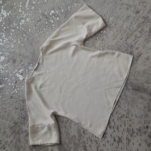 Amanda Uprichard Satin Split Hem Blouse SzL 3/4 Sleeve